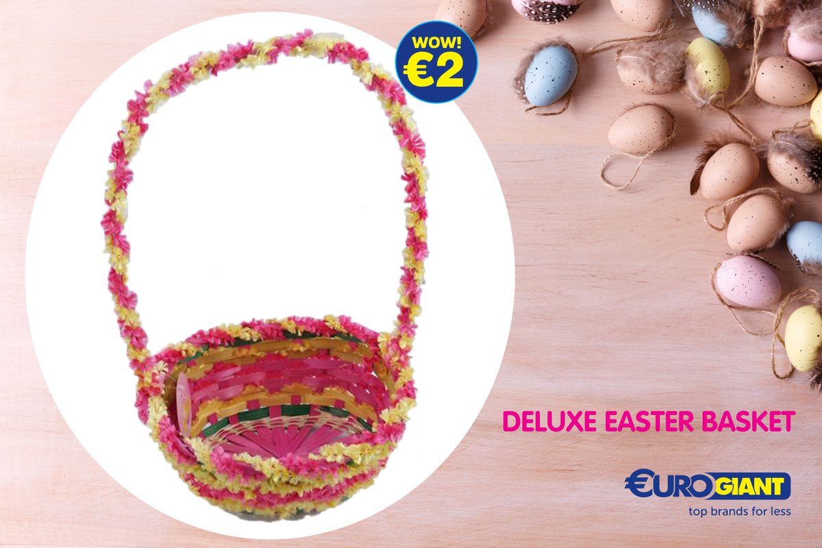 Deluxe Easter Basket for all the egg hunting only €2 WOW! #eastbasket #eurogiant