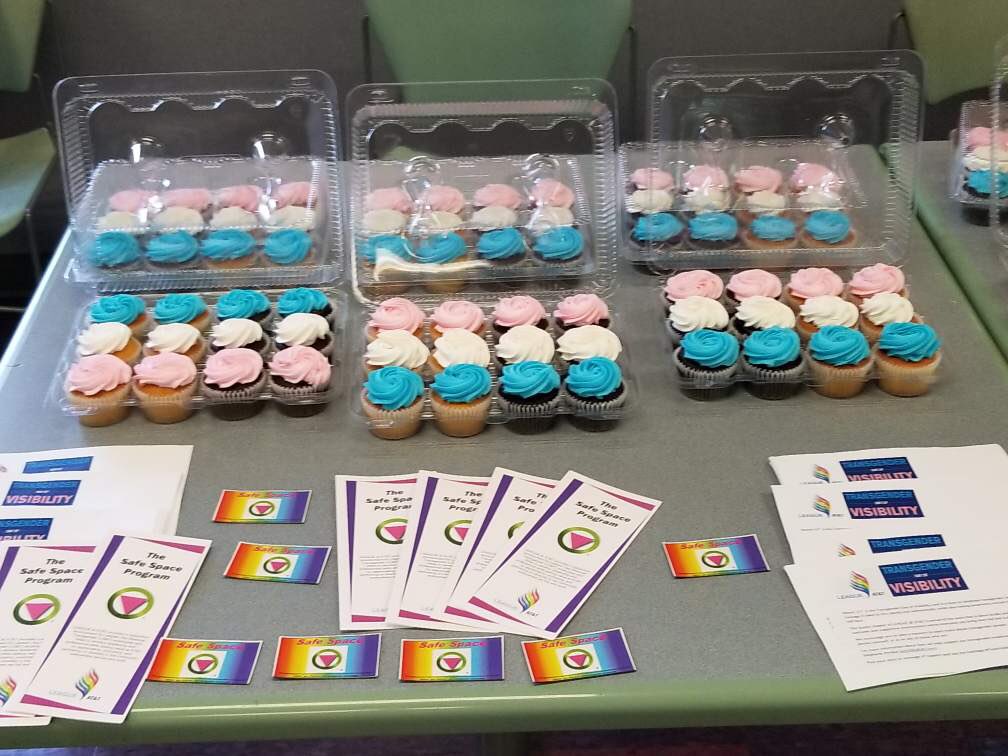 LEAGUEATTAustin's tweet photo. Transgender Day of Visibility is happening right now at the 4544 S Lamar location! Stop by the upstairs break room and grab a cupcake and some resources, compliments of LEAGUE!! #TDOV #equality #diversity #inclusion #trans #nonbinary https://t.co/gi9KyGOTY3