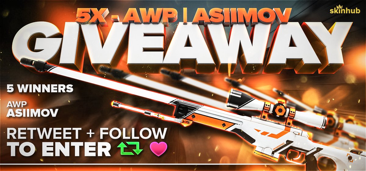JAY_CODYoutuber's tweet photo. 🔥 5X AWP | Asiimov Giveaway 

* RT &amp; Follow!
* Tag a Friend!
* Test: https://t.co/Lhk18QEzuX                     

5 Winners in 24 hours! by #OfficialK1TZ via @c0nvey https://t.co/tfkiPIYR4Q