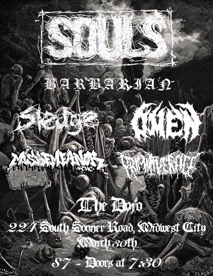 MWC, OK. Tonight w/ <a href="/SOVLS/">bo souls</a> <a href="/barbariantx/">BarbarianTX</a> @sledgeokc <a href="/omenokc/">OMEN OKC</a> and <a href="/PrimitiveRageHC/">primitive rage</a> 👺👊🏼