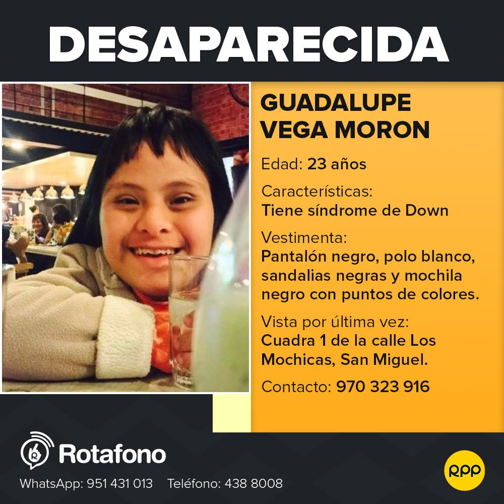 RPPNoticias's tweet photo. #Rotafono ¡Ayudemos a Guadalupe a volver a casa! https://t.co/DWYT4cEHuw