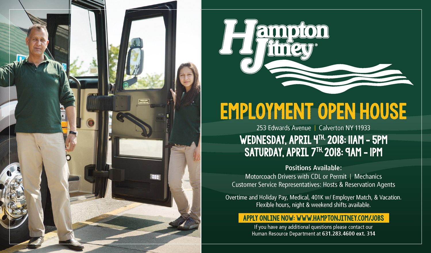 Hampton Jitney Inc. on Twitter "Join Our Team! More Info https//t.co/Xf4HQS2sVj…