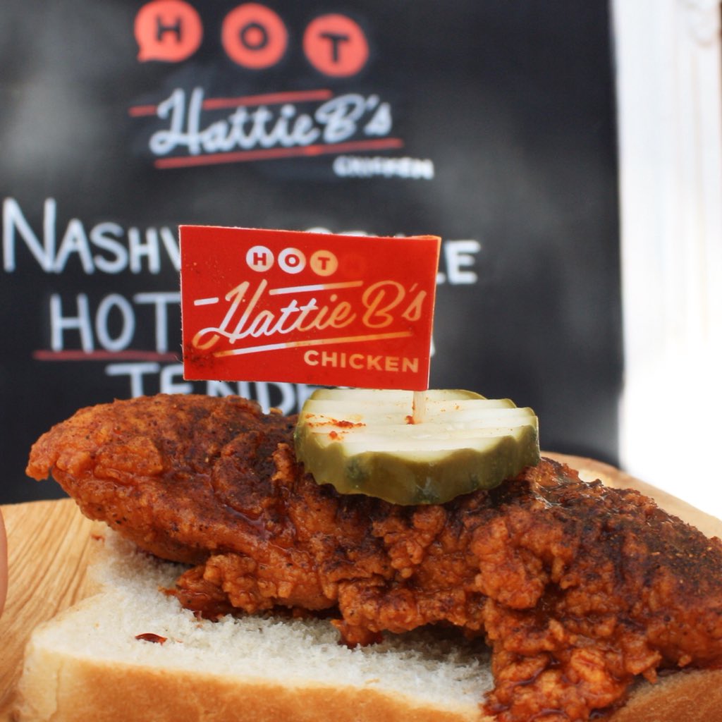 Throwin’ it back to @tasteofatlanta for #NationalHotChickenDay with @HattieBs Damn Hot Chicken!