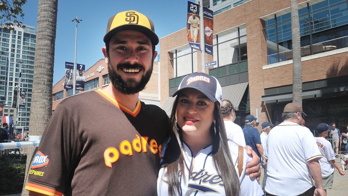 PacificSD's tweet photo. SPOTTED: #SanDiego turned out in full force to show their @SDPadres pride on #OpeningDay. All photos by #RickNocon. See more here: https://t.co/j3DI61r5f8 https://t.co/9nwIhVubRs