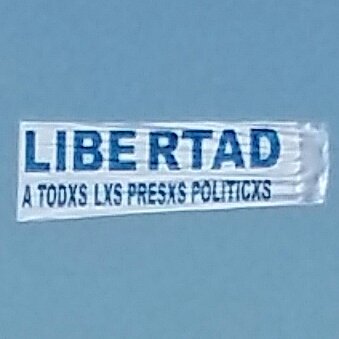 CPPNHD's tweet photo. Un grito de justicia cruza hoy por el cielo: Libertad a todxs lxs presxs políticxs!!! https://t.co/r5XKuhVSpt