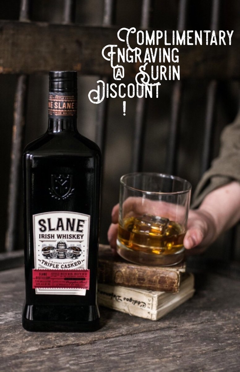 HartAgency's tweet photo. Complimentary engraving TOMORROW! Come to Surin Discount from 2-5p! You'll be able to sample #slane and have your bottles engraved #brownforman #hartagency https://t.co/7waF33QuXv