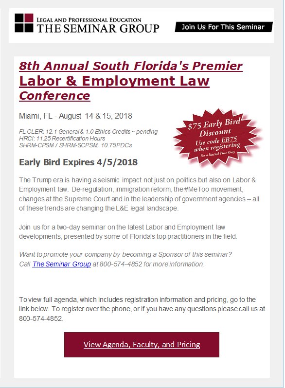 SmoakChistolini's tweet photo. Partner Kelly Charles-Collins @hrlawattorney will be presenting on "Sexual Harassment and Investigations in the #METOO Movement" on 8/14/18 in Miami. Attorneys and HR folks can earn CLE, HRCI and SHRM-CPSM, SHRM-SCPSM credits. https://t.co/JtcOjmiJ3M #TIMESUP #HR #emplaw https://t.co/lJYLnfIJgM