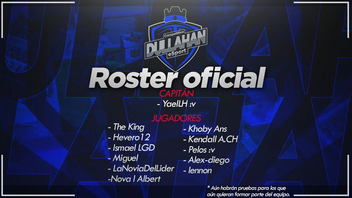 Team_Dullahan's tweet photo. Le damos la Bienvenida a los miembros Oficiales del Roster de competicion De Team Dullahan 
@nova_AlexDiego 
@Kendall_Player
@albert_guadamuz @Emi07v @Lenic13499101 
@Team_Dullahan  

#GoDullahan https://t.co/InGSKjQ29s