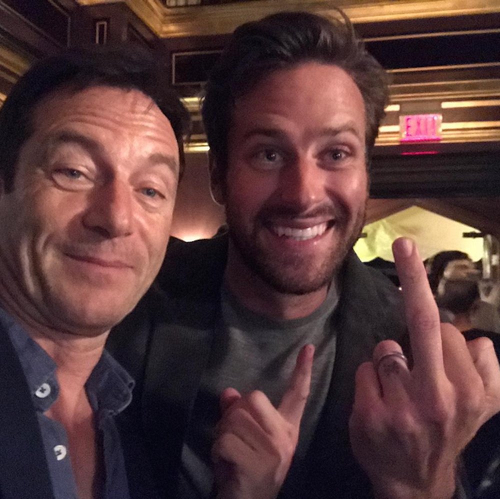 Ahh just a couple of extremely talented and inhumanly beautiful people 😊♥ #jasonissacs #armiehammer

@armiehammer @jasonsfolly