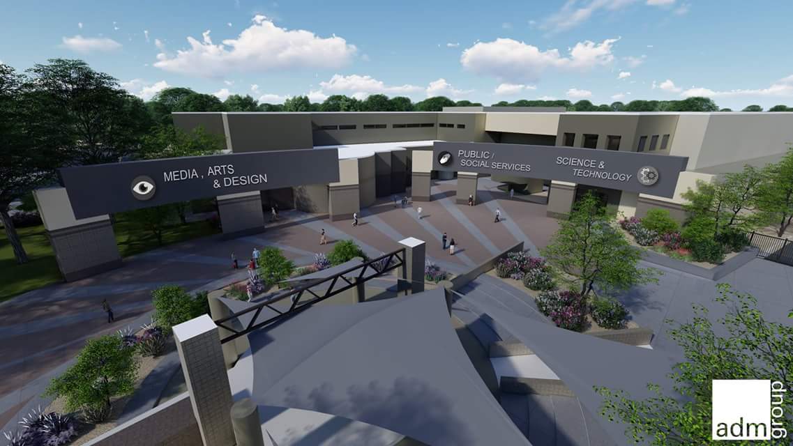 Check out #TheNewSouth! Major construction by PUHSD to revitalize and repair SMHS and increase educational opportunities. Construction begins soon, built with voter-approved bond dollars. #GoJaguars! #AcademiesAtSouthMountain