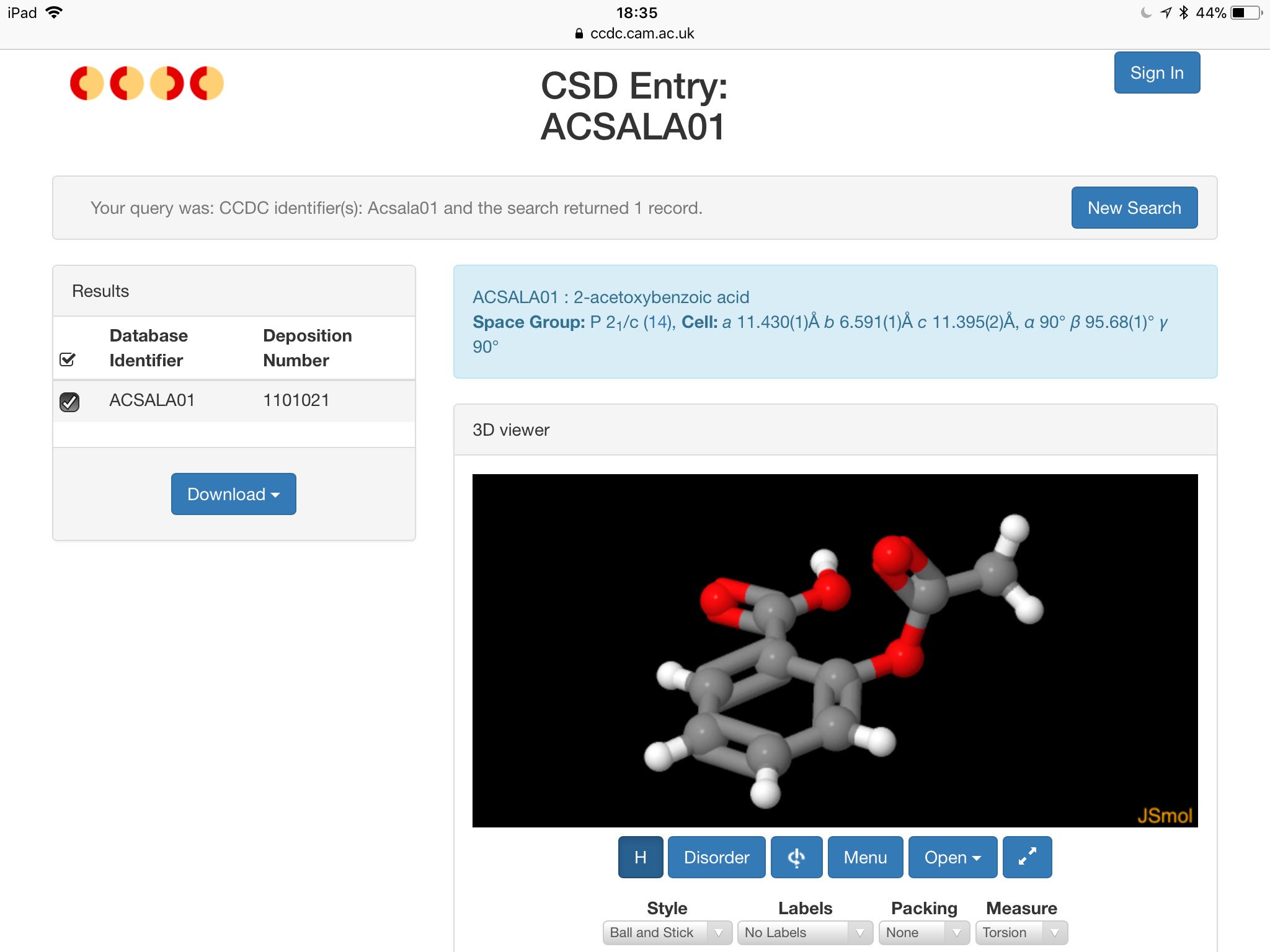 Ncl Chem Outreach Attention Chemistry Teachers Who Use Our Post 16 Learning Resources Produced In Collaboration With Ccdc Cambridge Many Thanks To Their Programmers Who Have Added A Button To The