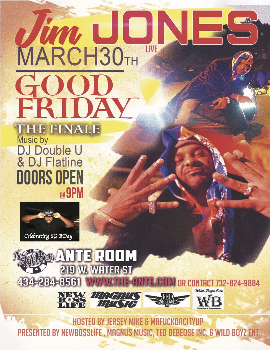 theanteroom's tweet photo. Come catch our last live show before we close with the one and only @jimjonescapo tonight!! Music by @ThisIsDJDoubleU &amp; @DJFlatlineLay, hosted by @Dat_CEODenzy &amp; #JerseyMike, celebrating @__DJSG birthday! https://t.co/AxiygSou0v