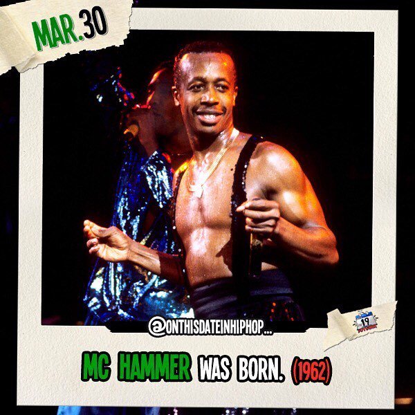 TeamOTDIHH's tweet photo. #OnThisDateInHipHop, Stanley @MCHammer Burrell was born in #Oakland, CA. #MCHammer would grow up to: (1) sell baseball cards and dance at the #Oakland Coliseum, (2) become the Oakland A's batboy, (3) get his nickname #Hammer because he looked like #HankA… https://t.co/zENlVKtJv0 https://t.co/6ydPrwBdu0