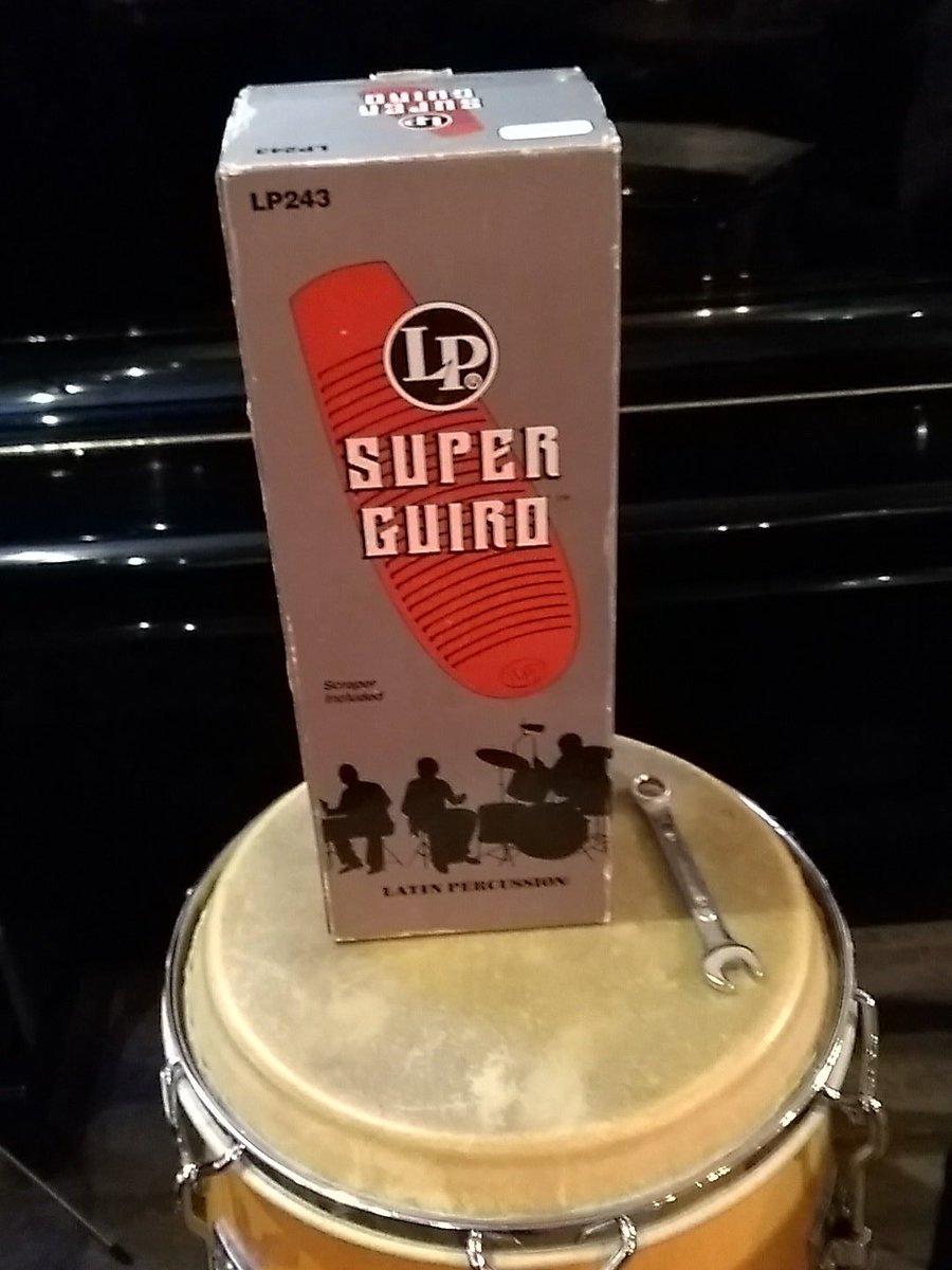 Vesperados's tweet photo. Look people, here's the deal: tonight's guest percussion star @punningdrummer hasn't just brought any kind of guiro, he's brought his SUPERGUIRO! Come on down to @hotnumbers where we'll be playing shortly (although hurry as it's pretty packed!) https://t.co/eku3atpQQR