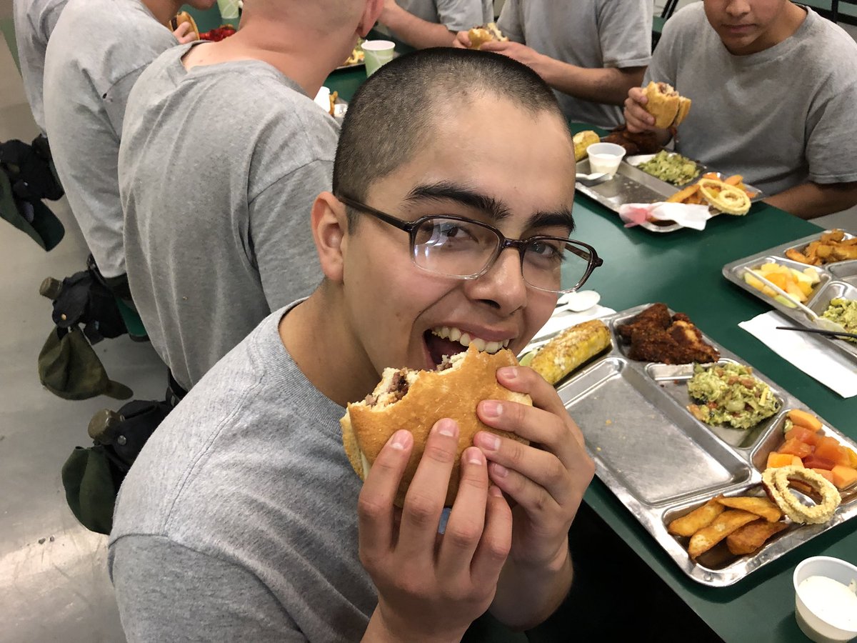 ongycp's tweet image. #OYCP cadets celebrated a major milestone today...the 1/2 way point! These cadets have worked so hard for 11 weeks and are ready to crush more goals! The celebration included an amazing meal, provided by OYCP student government! @NGYFoundation #halfwayparty