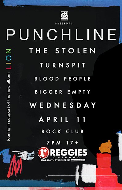 .<a href="/630_productions/">630 Productions</a> presents <a href="/punchlion/">Punchline</a> with <a href="/thestolen/">the stolen</a>, <a href="/turnspitband/">Turnspit</a>, <a href="/bloodpeopleband/">Blood People</a>, and <a href="/thebiggerempty/">TheBiggerEmpty</a> in the Rock Club on 4/11!

Tickets: ticketf.ly/2EZs8h1