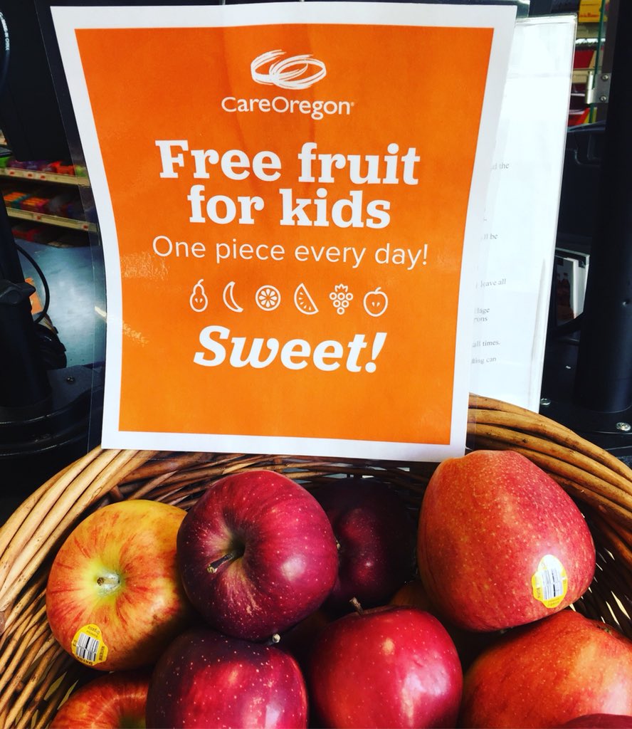 Abundant love for our partners at <a href="/COproviders/">CareOregon Providers</a> for sponsoring our Free Fruit for Kids project at Village Market  🍎🍊🍌🍎🍊🍌#freefruitforkids #goodfood #villagemarket #careoregon #oneaday