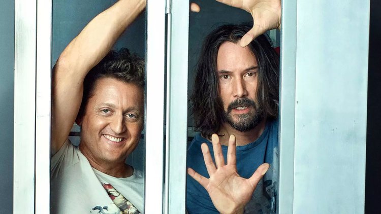 LASTEXITshirts's tweet image. Bill &amp;amp; Ted Face the Music is inching closer to reality, the script is finished, Galaxy Quest&apos;s Dean Parisot will direct, Steven Soderberg is producing, Winter, Reeves &amp;amp; Bill Sadler are on board.  They&apos;re hoping to lock the financing in the next month or so. Station!