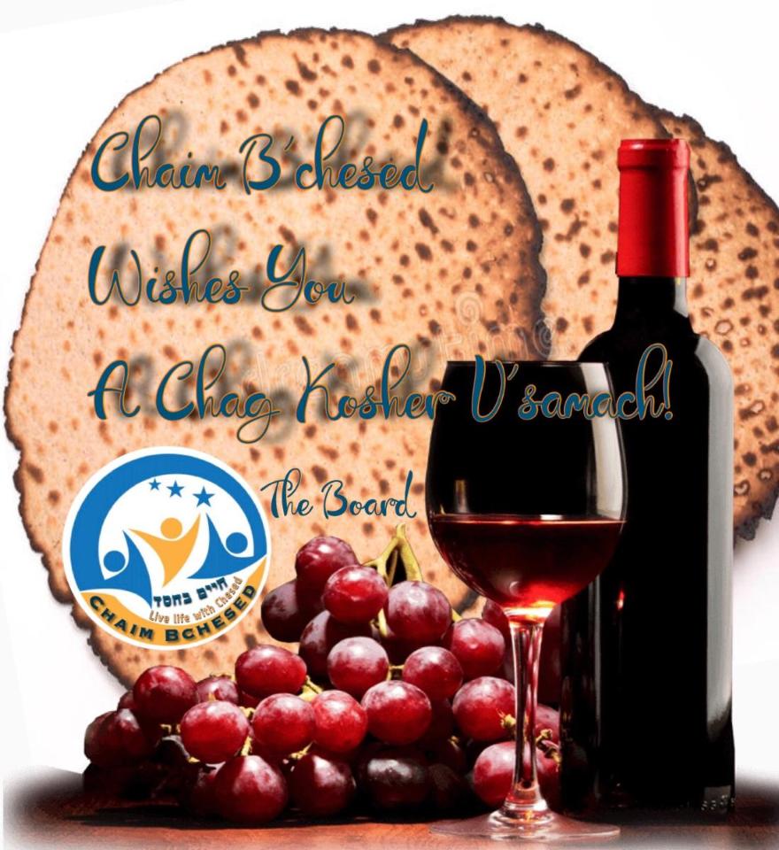 ChaimBchesed's tweet photo. @ChaimBchesed Wishes a Happy Pesach To All our Volunteers and All of Klal Yisroel.
#ALifeOfChesed https://t.co/as9rjqitBL