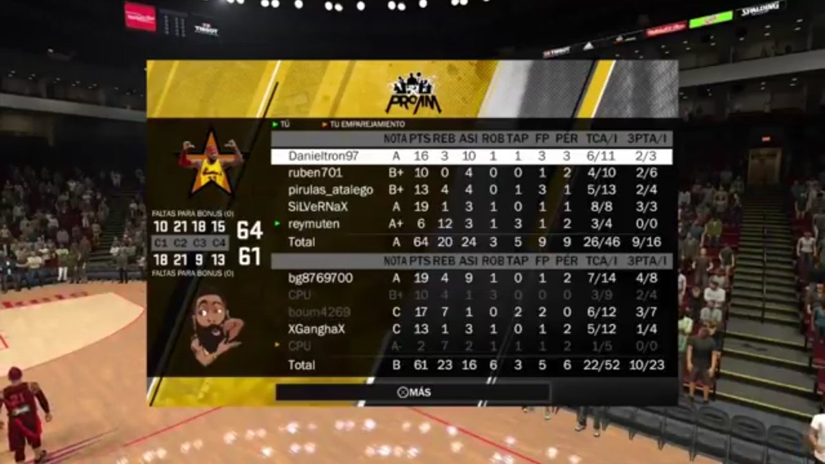 _LeBrotherS_'s tweet photo. Partido muy sufrido con remontada incluida(jugamos 2 seguidos contra el mismo equipo) @VBOspain @proam_tv @NBA2K

https://t.co/3Z4F9qNorX https://t.co/0b3IVOqkzI