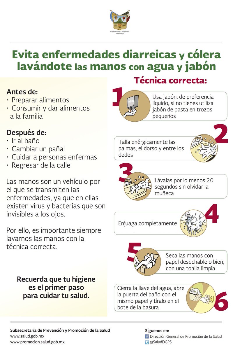 Salud_Hidalgo's tweet photo. Evita enfermedades diarreicas y cólera, sigue estas #RecomendacionesSSH. Recuerda que la higiene es esencial para que no te enfermes en esta #TemporadaDeCalor

@omarfayad
@SSH_Escamilla
@IMSS_HGO
@ISSSTE_HGO
@cruzrojadelhgo https://t.co/fCzsFhAND5