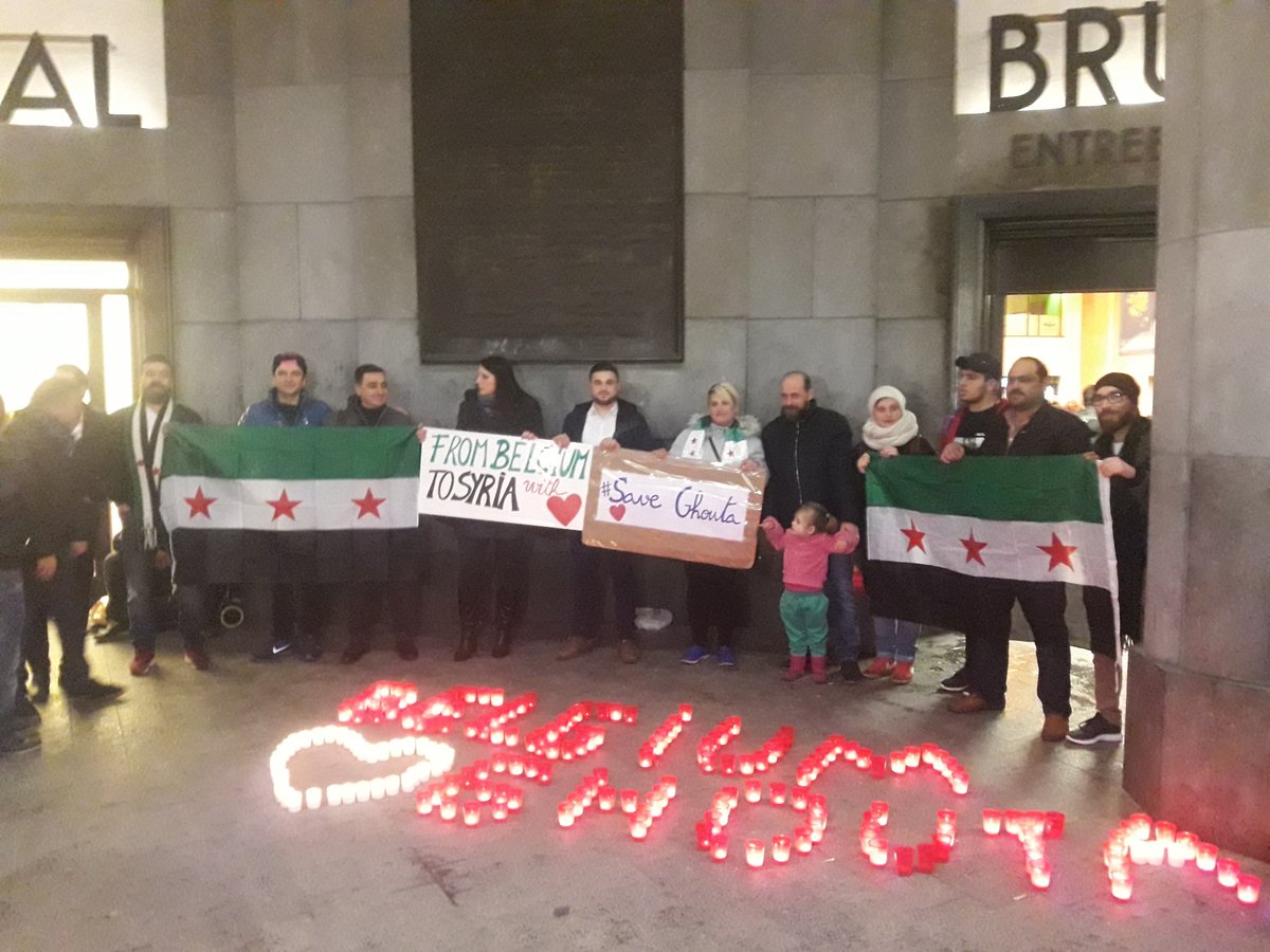 In #solidarity with #Syria from Brussels. 

#SaveGhouta