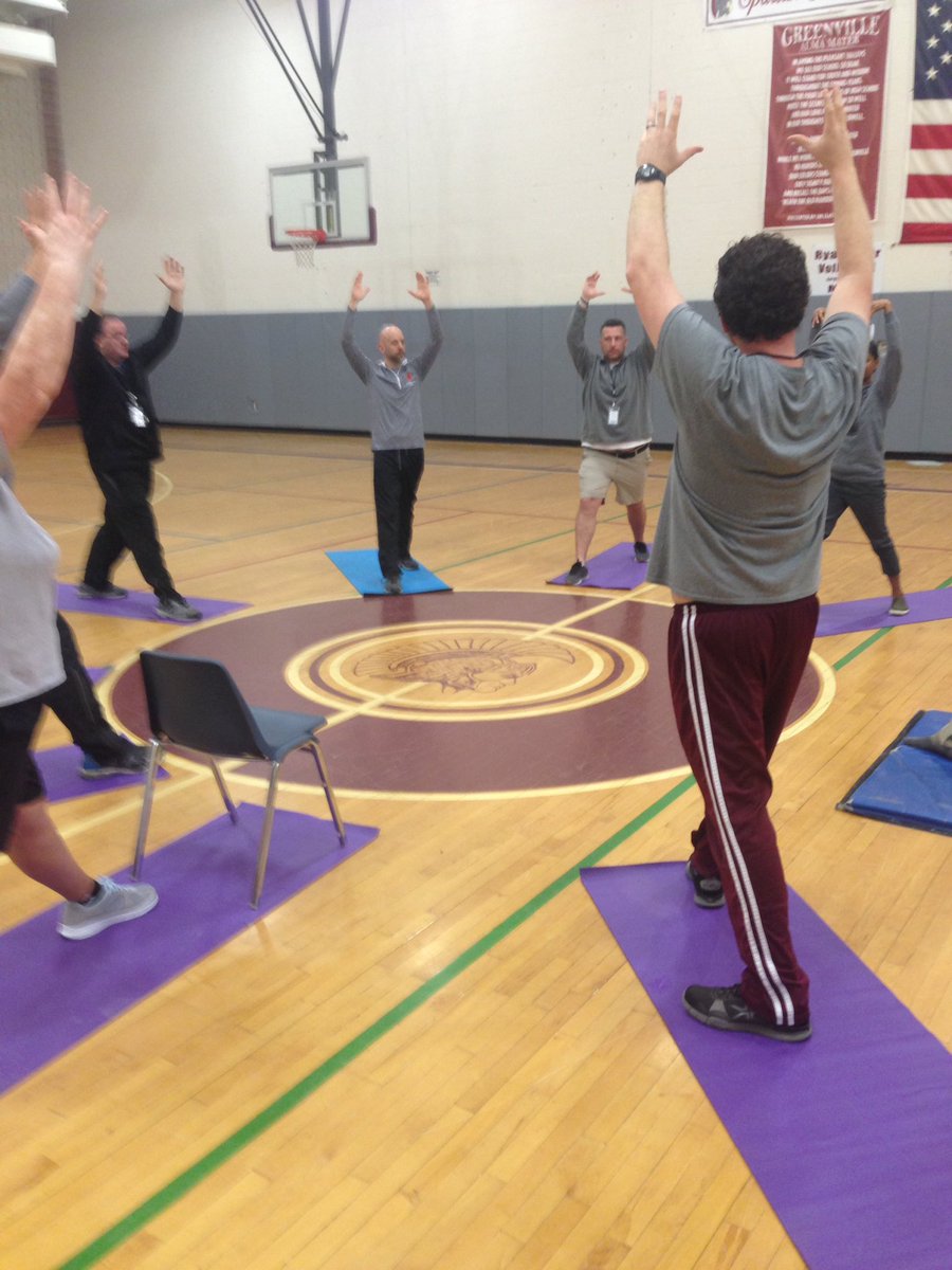 bobstulmaker's tweet photo. #Yoga being taught to @GreenvilleSD Phy. Ed. Dept. Professional Development Day @CASDA_NY https://t.co/eZhIZYXu8L