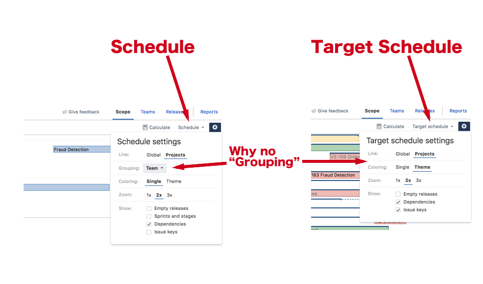 kevinsproles's tweet photo. @Jira Love Portfolio. Why no grouping for Target Schedule? Totally need this for planning. Maybe I'm missing how to enable? https://t.co/H9pIkPXjuD