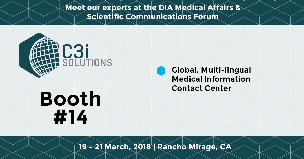 fpettinato's tweet image. Next Monday, we are exhibiting at the DIA Medical Affairs and Scientific Communications Forum in Rancho Mirage, CA. Let us transform your patient safety and inquiry management through our integrated #MedicalInformation and #DrugSafety services - okt.to/dEWtC6,  #MASC18