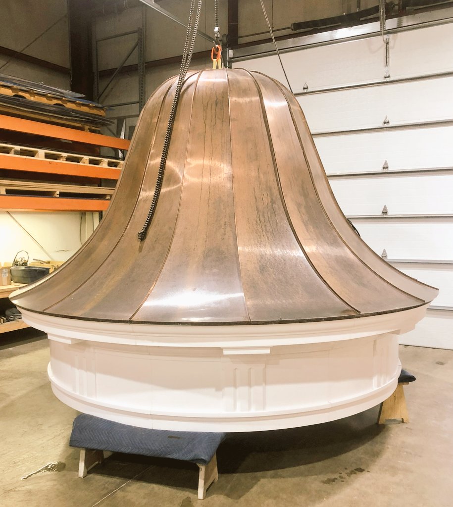 ColsCitySchools's tweet photo. Here's a sneak peak at the top of the new West High School cupola that's set to rise again next Wednesday. Will you be watching? @WHScowboyup #best2west #SpiritofCCS https://t.co/X2PD96YuB4