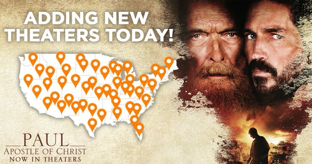 Check now to find a theater and get tickets to see PAUL, APOSTLE OF CHRIST this weekend! -> paulmovie.com/site/theaters
