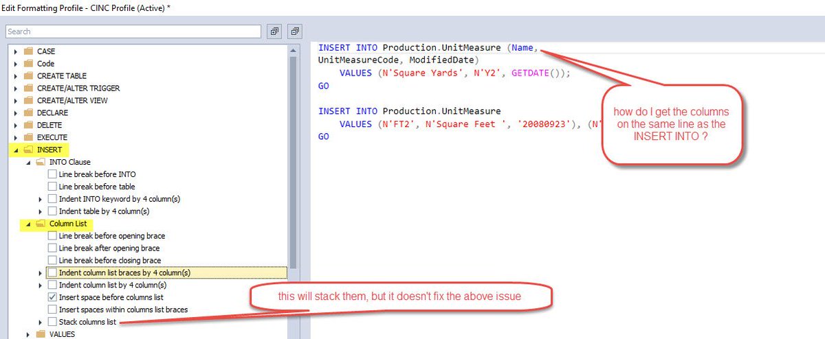 pieeatingchamp's tweet image. @DevartSoftware I'm evaluating your #SQLComplete product and have a question about one of your format options and why it's not working on your example SQL.