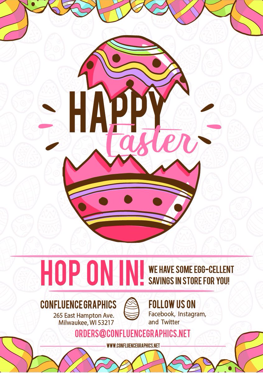 Happy Easter Milwaukee! Be sure to HOP on in for some 
EGG-cellent savings on all your printing needs! #hoppyeaster #sopunny #mke #Local