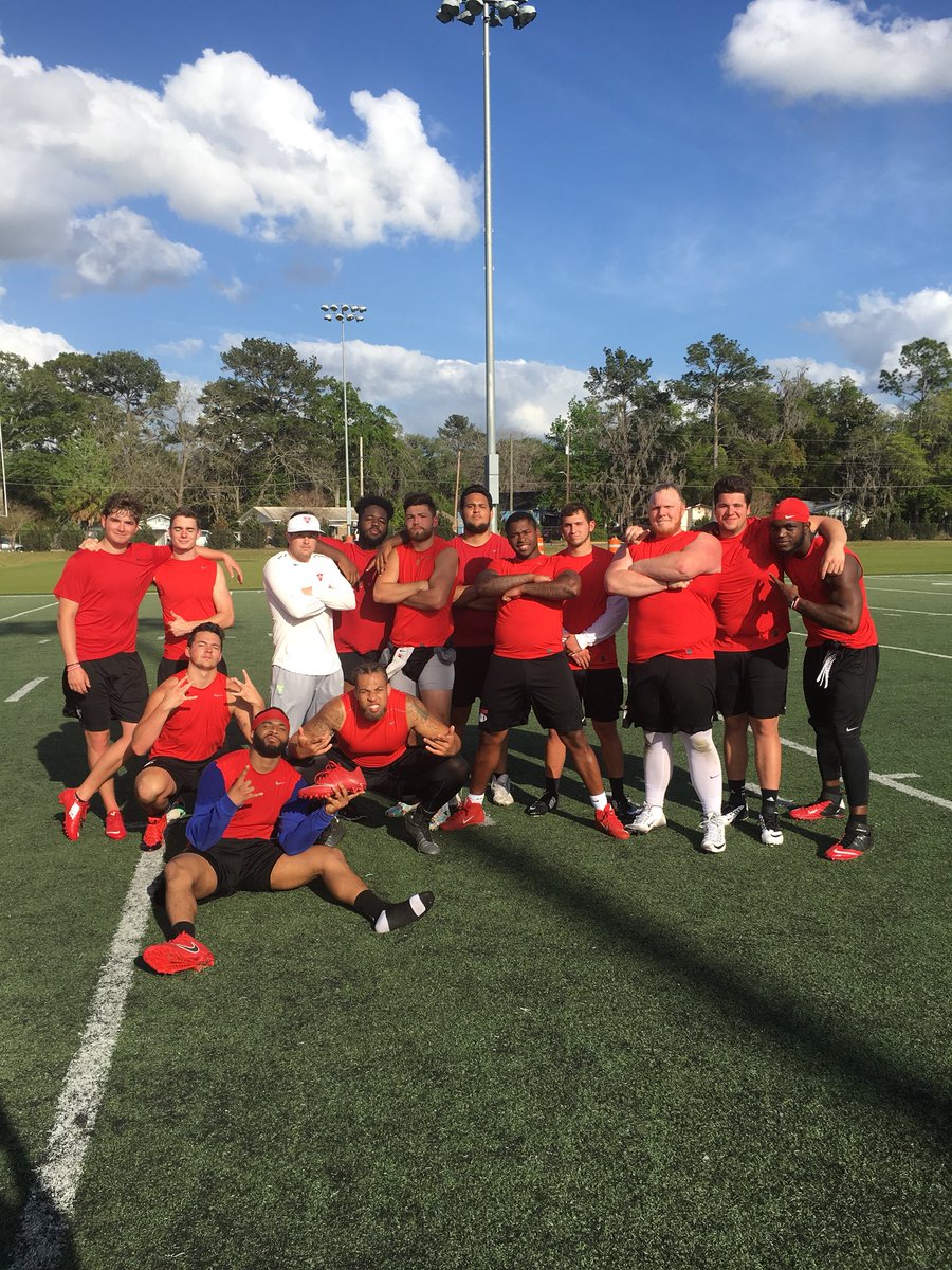 VState_Football's tweet photo. Another great week in #TitleTown capped off by a kickball tournament 🔴🔥⚫️ https://t.co/Utmxu6FKhL