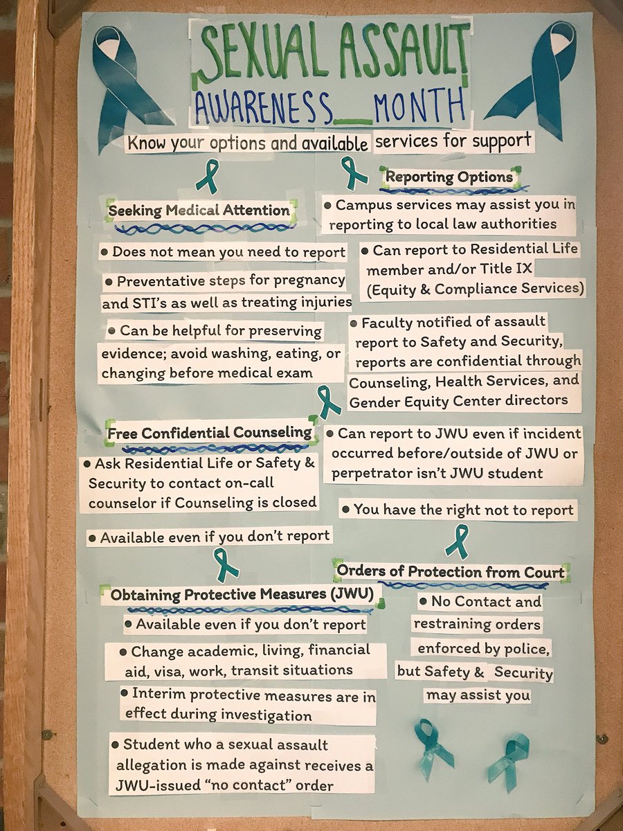 BuddyProjectJWU's tweet photo. Trigger warning: sexual assault / April is #SexualAssaultAwarenessMonth or #SAAM and we want all survivors to know that there are services available to support you💙 Check out the specifics on consent at Wales Hall and resource options for survivors at Johnson Hall 💚 https://t.co/Dug3Laqrlo