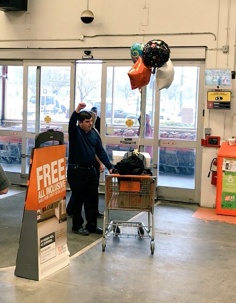 Days 3-5. VOA apron, balloon filled office and a silly string send-off. 😭😭😭 #1250Proud #domenicslastday #5daysofcelebration #waterproofmascara #goodluck