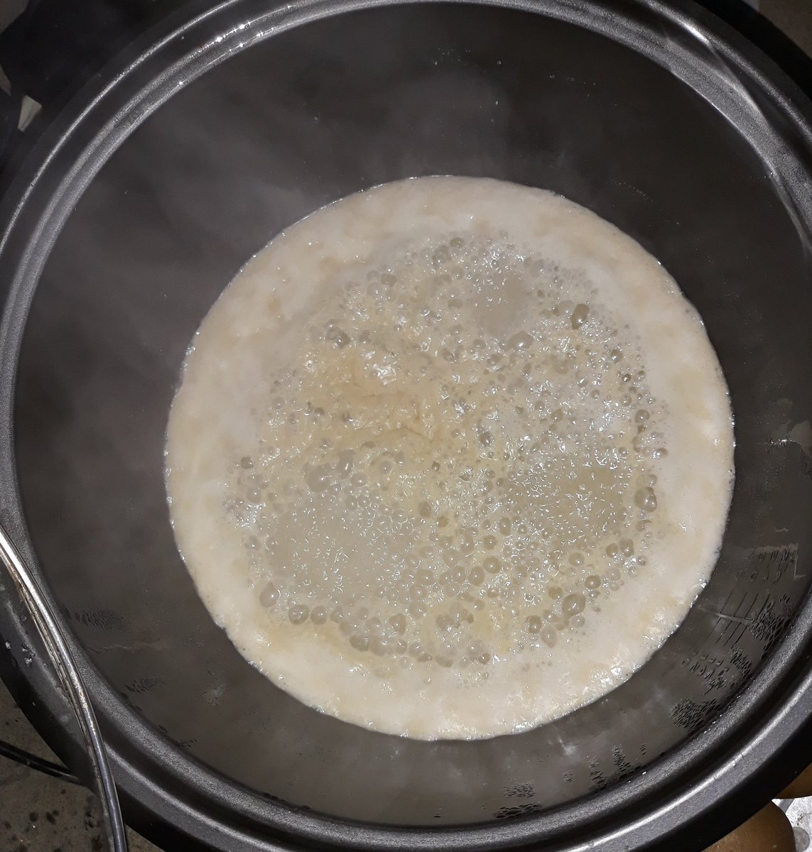 Fatiiche's tweet photo. Vers le #Togo, #Cameroun, à l'aide d'un instrument traditionnel qui sert à moudre les grains et noix, le lait du #Kalamantin est recueilli pour être cuit avec du riz. Resultat: Une bonne bouillie riche en protéines. Tentant non? #ValorisonsNosProduitsLocaux #StopAuGachis #Guinée https://t.co/bmNFenO8xK
