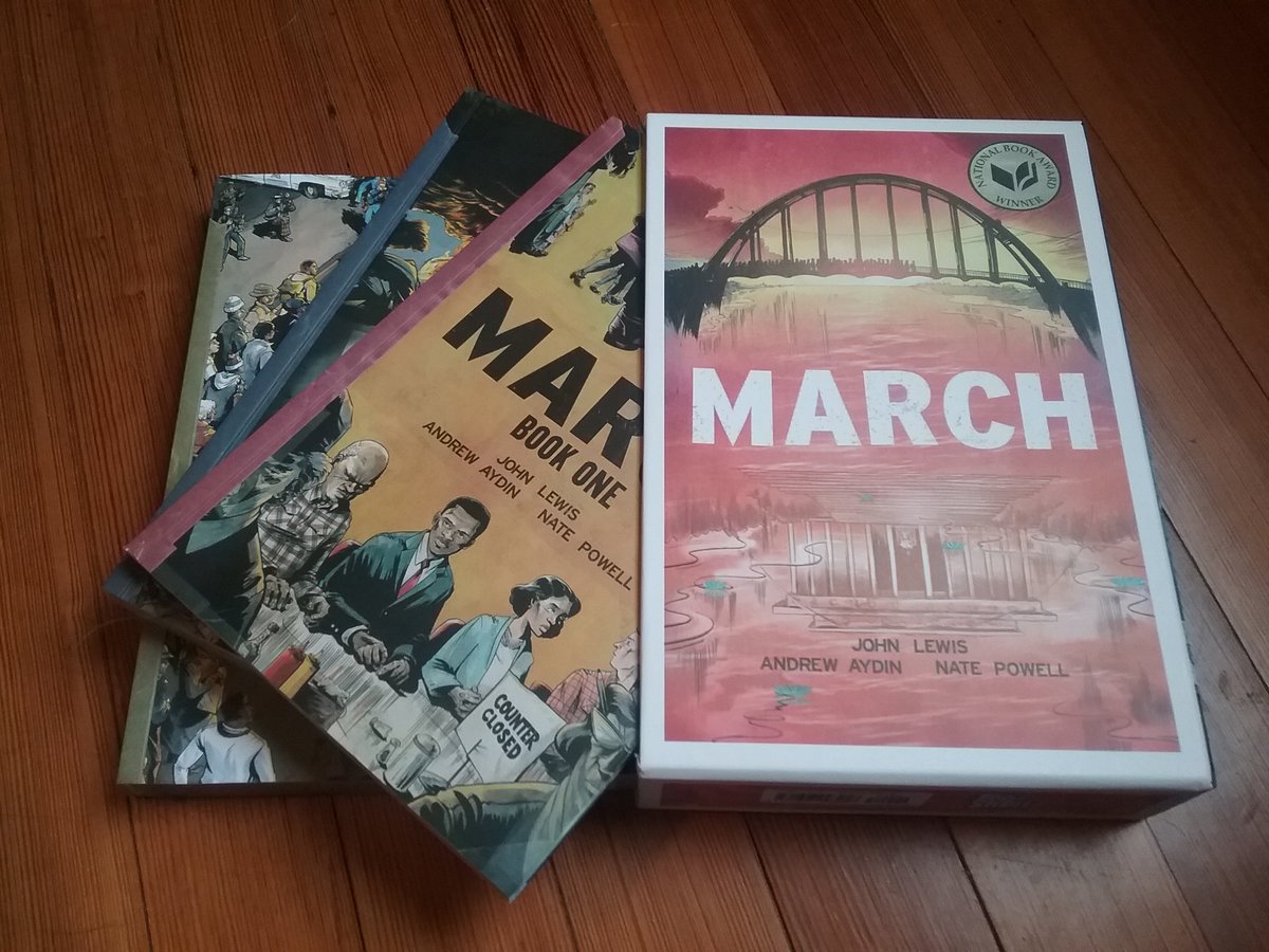 I learned more about the Civil Rights movement from the MARCH trilogy by John Lewis than I ever learned in school. Read this #graphicmemoir