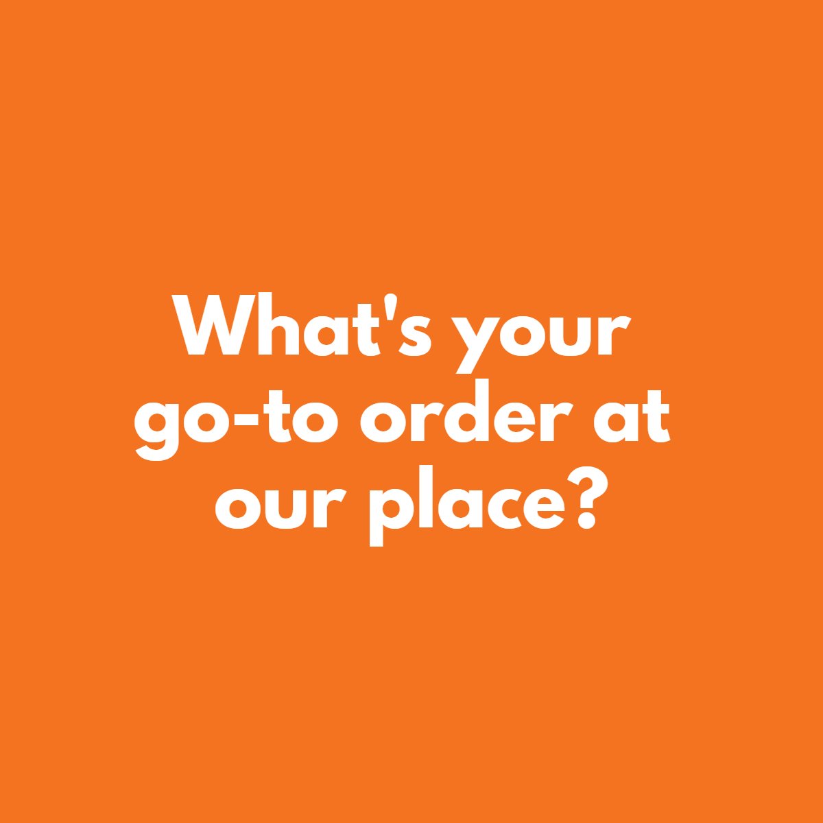 We wanna know what your favorite meal is!