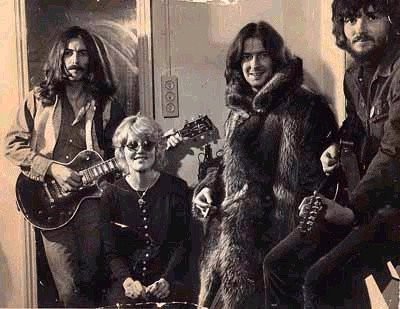 George Harrison and  Eric Clapton,  with Delaney & Bonnie. 1969.  Happy birthday to .  March  30th 1945 