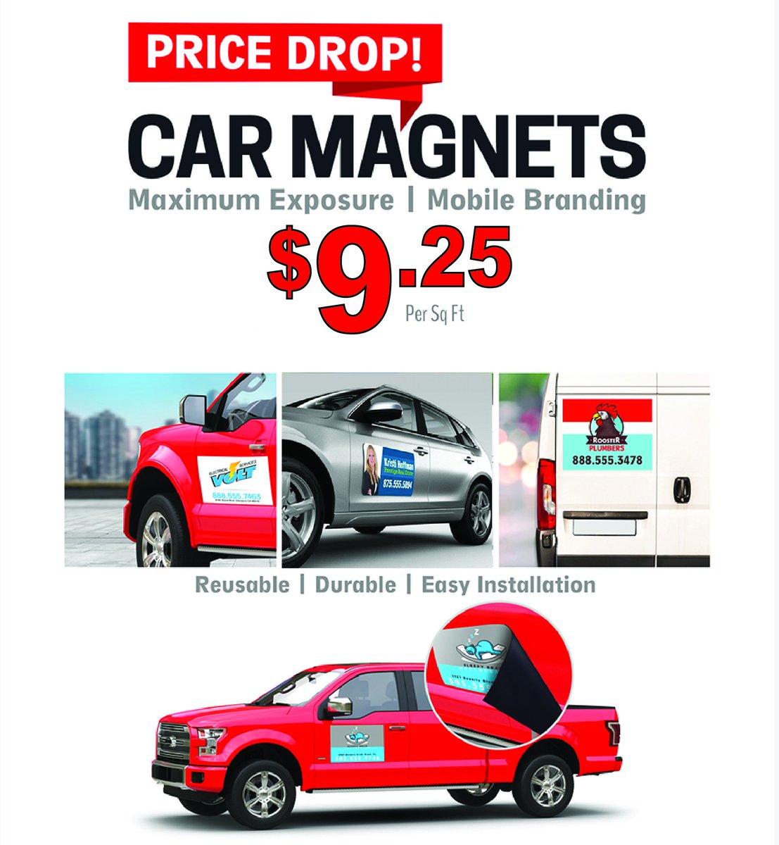 ForPromos's tweet image. Quality Car magnets at the BEST Price. A set of 18" x 12" magnets would be $27.75 plus shipping from our closest location to you. Please compare our price and you'll know WE"RE THE BEST. Call today 217-PROMOTE(776-6683) opr email cs@forpromos.biz