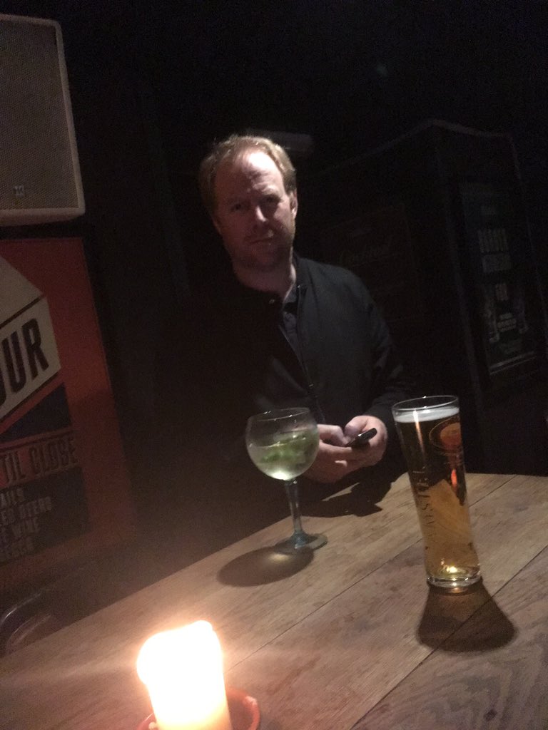 No. 2 Rob Ellis showing once agin how committed he is to this great club.
Club night out, night off....? 
No not for him, he is brainstorming for tomorrow's game on his Nokia 🙏
#HeKnows #11Warriors