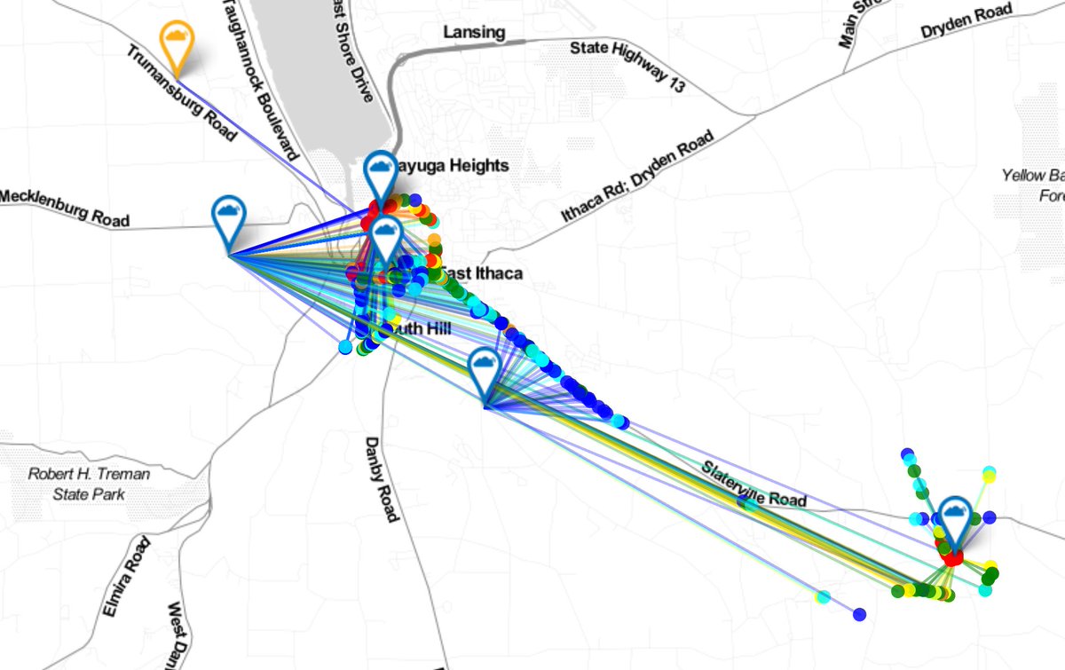 IthacaThings's tweet photo. Installing #LoRaWAN #IoT @thethingsntwrk gateways in Tompkins County. Seeing ranges of up to 17 km. GWs are MultiTech Conduits; the one with the great range is at @ecoithaca, indoor in a cupola. Node is @adafruit/@mcci https://t.co/5iye83RVVV #twithaca https://t.co/SqXbLEDlIO