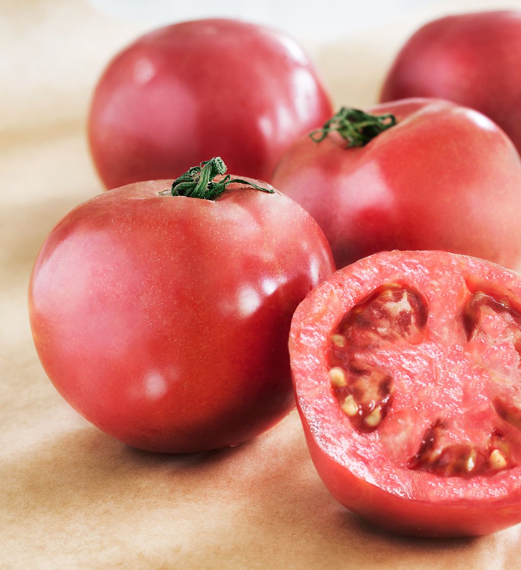 A famously high quality pink tomato. 