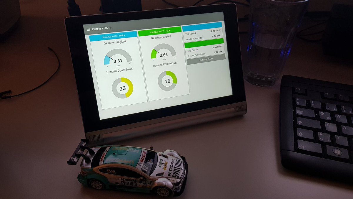 fun_tinker's tweet image. Last steps till I finish the Carrera track speed and time measure system.

#carrera #makermovement #maker #tinkerfun #adafruitfeather #esp8266 #speed #sensor #kids #fatherandson #familiy #toys #speedometer #tachometer #nodered