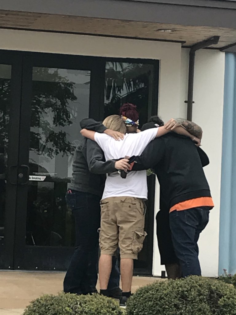 VanessaMet's tweet photo. I captured this touching moment of my team wishing one of their sisters fair well and good luck in her new journey ❤️ I might have got a little teary eyed myself... #wearefamily @SchweitzerRoger @chance_lowry https://t.co/k5UeIcBdlh