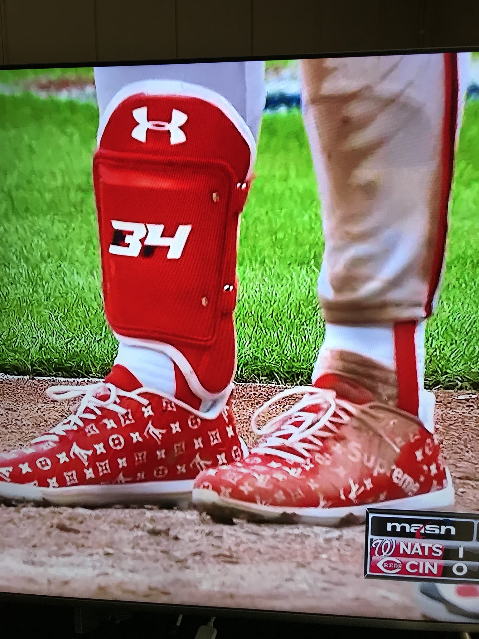 Eli on X: Bryce rocking Louis Vuitton x Supreme cleats 😱🔥 https