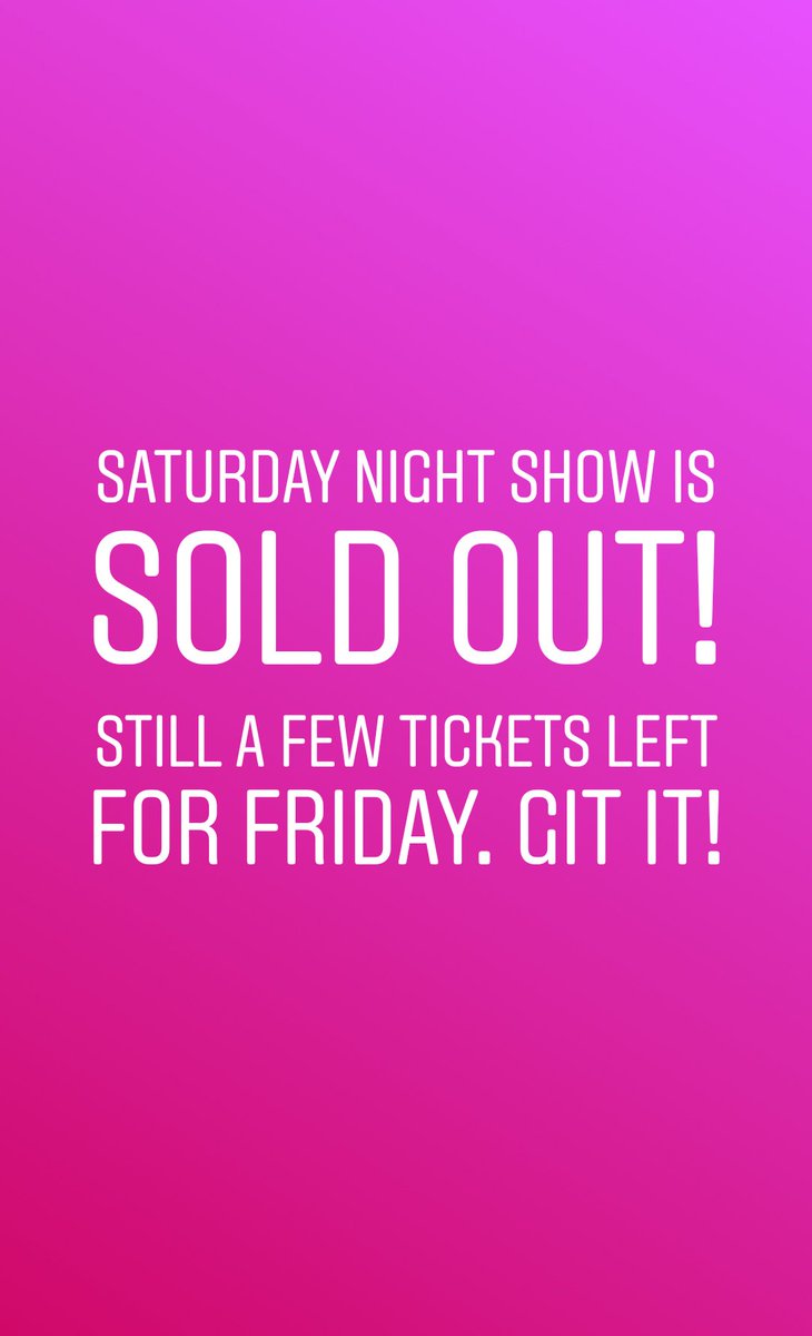 If you were going to come Saturday & didn't get your tickets, they're all gone. But tonight still has a few left! gcg2018.bpt.me 
#comedy #comedyshow #sketchcomedy #female #asianamerican  #discoversanfrancisco #sanfrancisco #sfshows #comedian #sfbayarea #theater