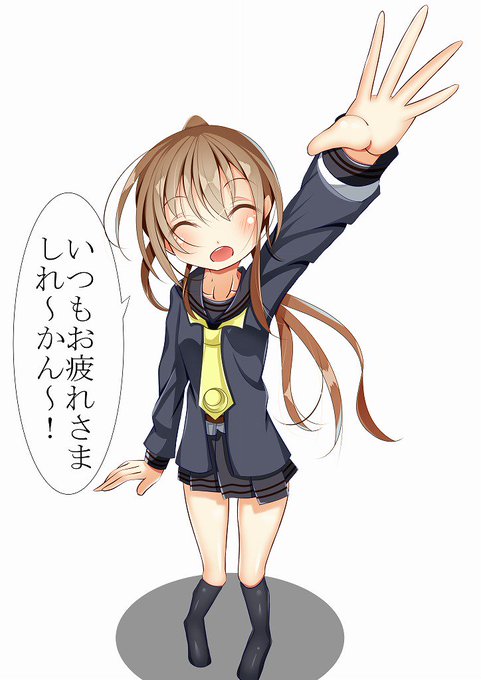 頭を撫でながらほめてくれる文月ちゃん 