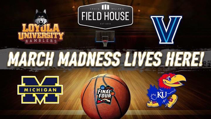 Come enjoy the #FinalFour on here at our HOUSE this Saturday! Two big games back to back!
#Loyola Vs #Michigan 6:09pm
#Villanova vs #Kansas 8:45pm